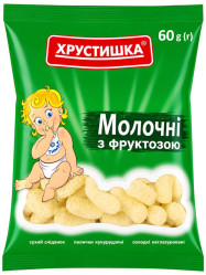 Kukuřičné tyčinky mléčné, sladké, nepolévané 60g TM Chrustyška