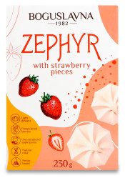 Zefír s kousky jahod 230g Boguslavna