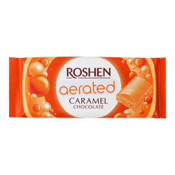 Bílá bublinková čokoláda karamelová 80 g Roshen