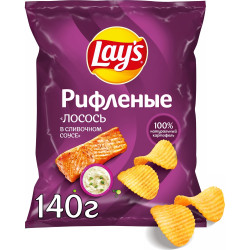 Bramborové chipsy s příchutí lososa ve smetanové omáčce 140 g Lays
