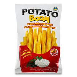 Tyčinky s příchutí brambor smetana a zelenina 50 g BOOM