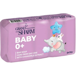 Dětské mýdlo Péče od prvních dnů s heřmánkem 5×70 g Grand Sharm