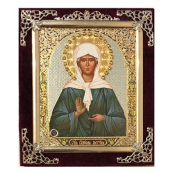 Ikona v sametu 15x18cm Matrona (červená)