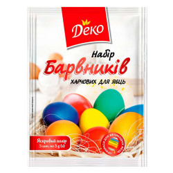 Sada barev na vejce, 5 barev, Deko