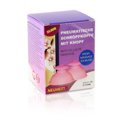 Baňky masážní silikonové s tlačítkem 2Ks