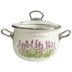 Smaltovaný kastrol 3,5L Levandule +