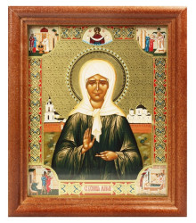 Ikona Matrona 18x24cm dřevěná se sklem