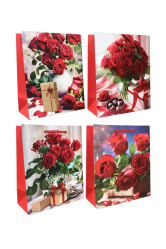 Dárkový taška 23x18cm „Růže a dárek“