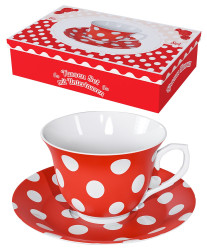 Čajový set Krasnaja Šapočka 6 šálků+6 podšálků
