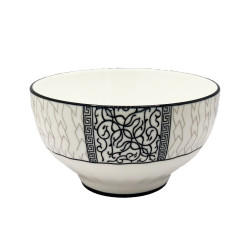 Porcelánová miska „Černý vzor“, 15,3x8cm, 810ml