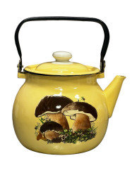 Smaltovaná konvice žlutá 3,5L Houby