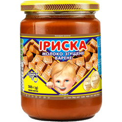 Kondenzované mléko vařené 0%, Iriska 500g