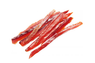 detail Keta sušené proužky lososa