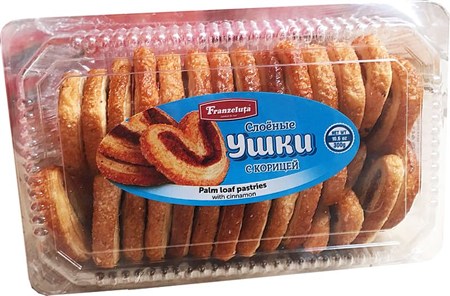 detail Sušenky Ušky se skořicí Franzeluta 300g