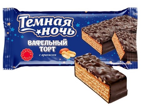 detail Vaflový dort s arašídy 200 g Temná Noc