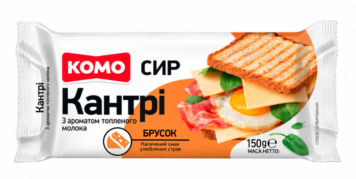 detail Polotvrdý sýr Kantry 150g KOMO