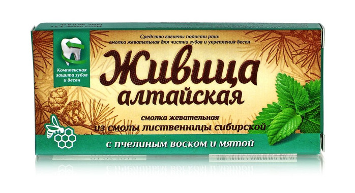 detail Živica(smolka) s včelím voskem a mátou 4*0,8g