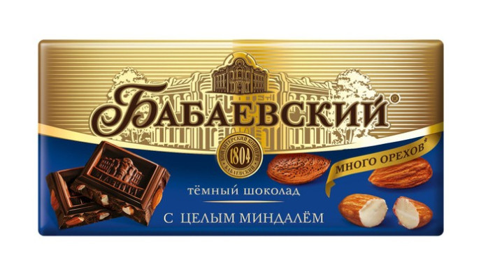 detail Čokoláda Babaevsky s mandlí 200g
