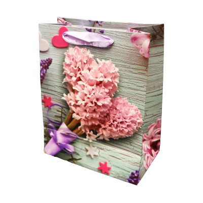 Dárková taška kytice květin 32*11cm