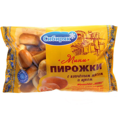 Mini-pirožki maso s cibulí 400g Sibiryak