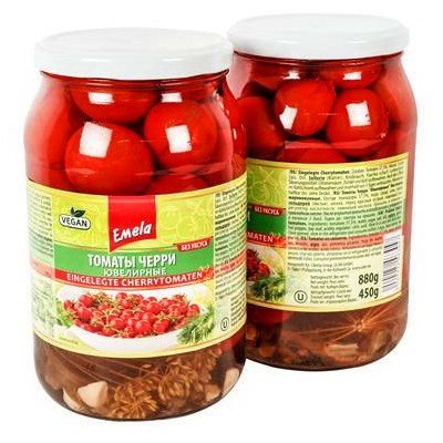 Nakládaná rajcata cherry rajcata 880g Juvelirnyje