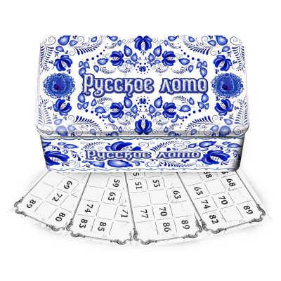 Ruské Loto Gžel Metal Box