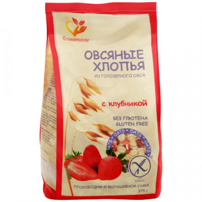 Ovesné vločky s jahodou 375g Staševskoe