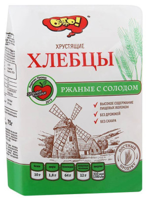 Chlebcy žitný se sladem OGO! 75g