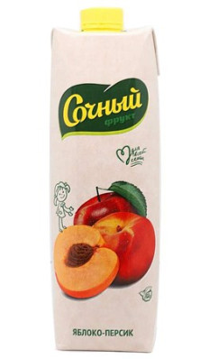 Jablečno-broskvový nektar 1L Sochnyj