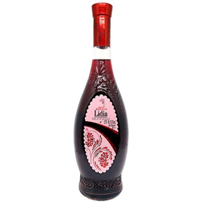 Červené polosladké víno 0,75L Lidia Aurvin