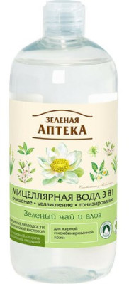 Micelární voda 3v1 Zelený čaj a aloe 500ml Z.A.