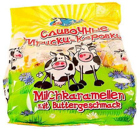 detail Slivočné iriski 33 Korovy 400g