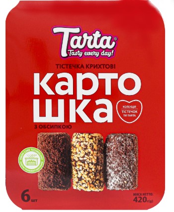 detail Kartoška zákusek s posypem 420g Tarta