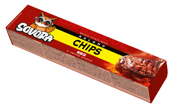detail Bramborové chipsy s příchutí barbecue 50g Sovora