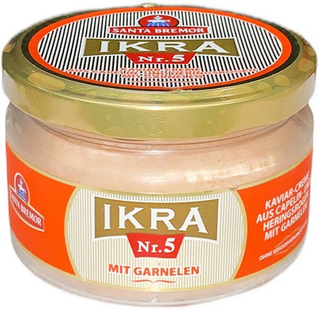 detail IKRA N5 s krevetama 160g Santa Bremor