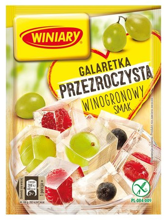 detail Želé s příchutí hroznů 75 g Galaretka Winiary