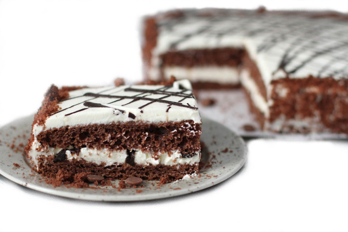 detail PINČER se švestkami a smetanovým krémem