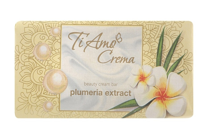 detail Tuhé mýdlo s extraktem z plumérie 125 g Ti Amo Crema