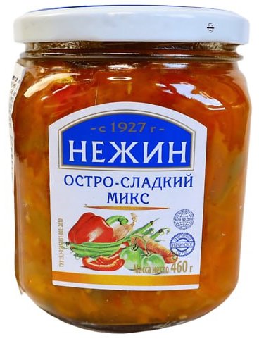 detail Zeleninový salát Sladko-ostrý 460g Nežin