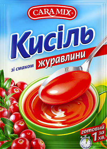 detail Kisel s brusinkovou příchutí 90g CARAMIX