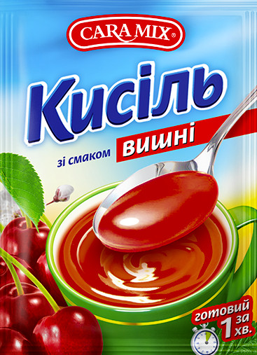 detail Kisel s třešňovou příchutí 90g CARAMIX