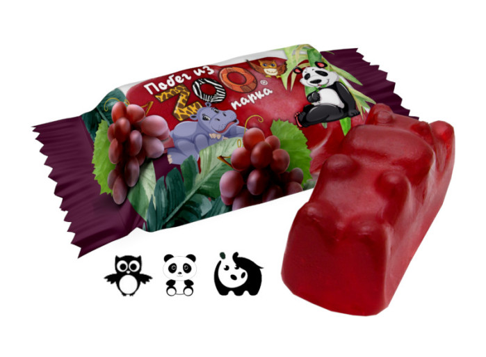 detail Želé bonbóny Útěk ze ZOO s příchutí hroznů 250 g Sweet Life