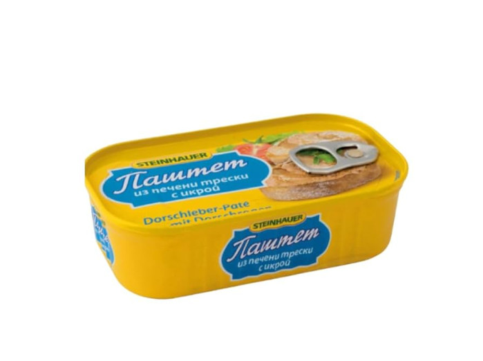 detail Tresčí játra s kaviárem 125g Steinhauer