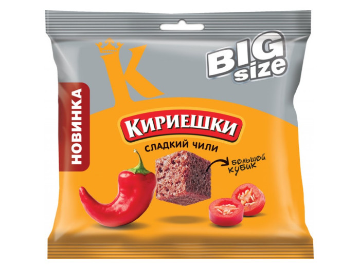 detail Suchariky s příchutí sladkého chilli 80 g Kirieshki