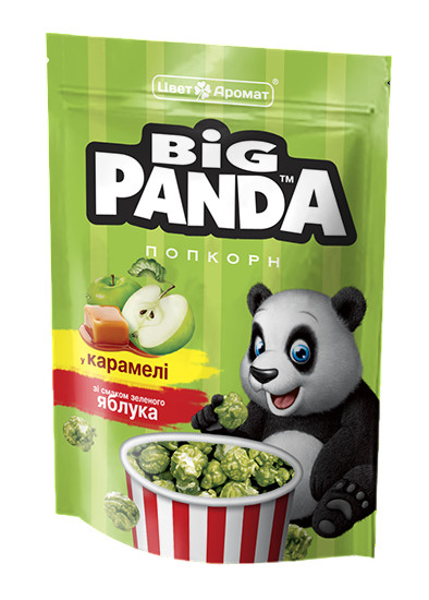 detail Popcorn v karamelu s příchutí jablka 90g Big Panda