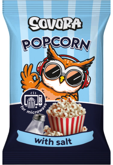 detail Popcorn se solí 100g Sovora