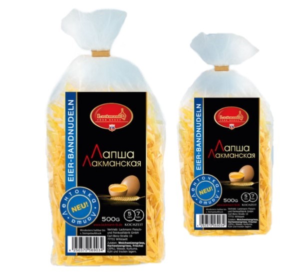detail Těstoviny Lentočka Po Lackmanský 500g