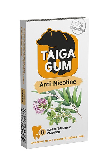 detail Anti-Nicotine žvýkačky 8ks TAIGA GUM