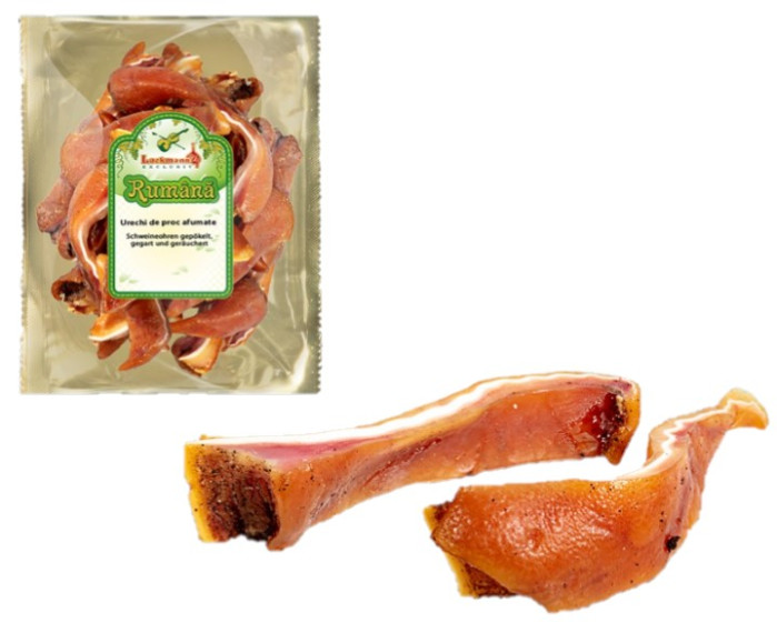 detail Uzené vepřové uší Lackmann cca 300g