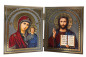 náhled Ikona dřevěná dvojitá 12x20cm Kazanskaja a Spasitel (spasi i sochrani)